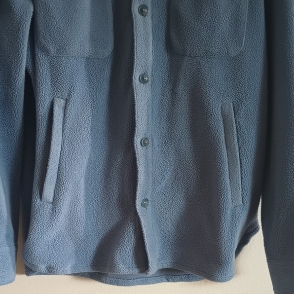 Grayers Micro Fleece CPO - Provincial Blue Color Men's Size Large Jacket Pockets - Picture 3 of 9